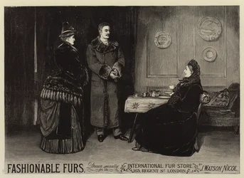 Werbung, modische Pelze